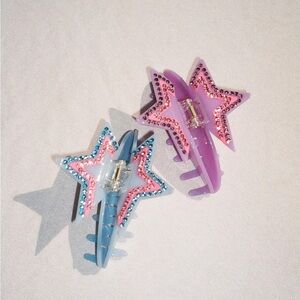 ISO Emi Jay Ice Princess Star Hair Clips with Rhinestones